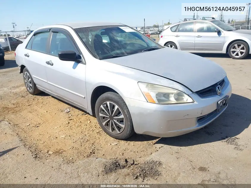 HONDA ACCORD 2004, VIN 1HGCM56124A045957