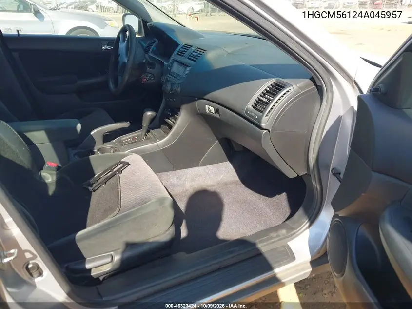 2004 HONDA ACCORD VIN 1HGCM56124A045957 — фото 5