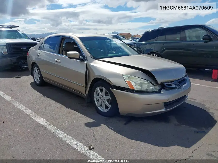 HONDA ACCORD 2004, VIN 1HGCM66814A070609