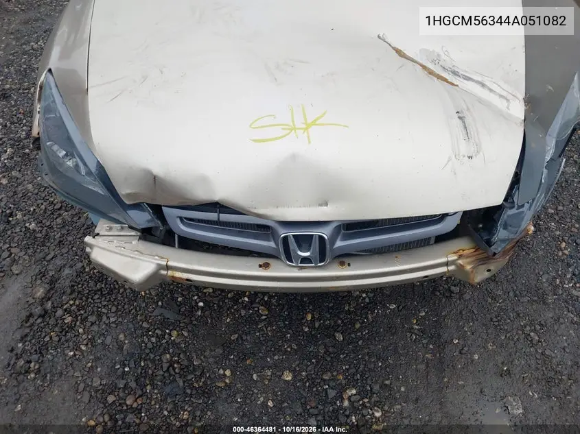 2004 HONDA ACCORD VIN 1HGCM56344A051082 — фото 10
