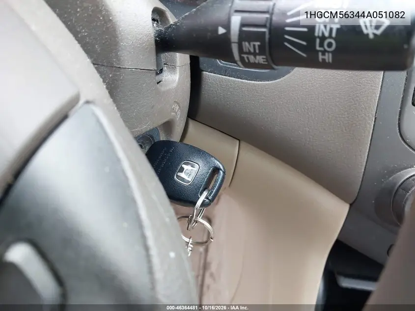 2004 HONDA ACCORD VIN 1HGCM56344A051082 — фото 11