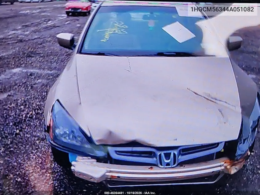 2004 HONDA ACCORD VIN 1HGCM56344A051082 — фото 6