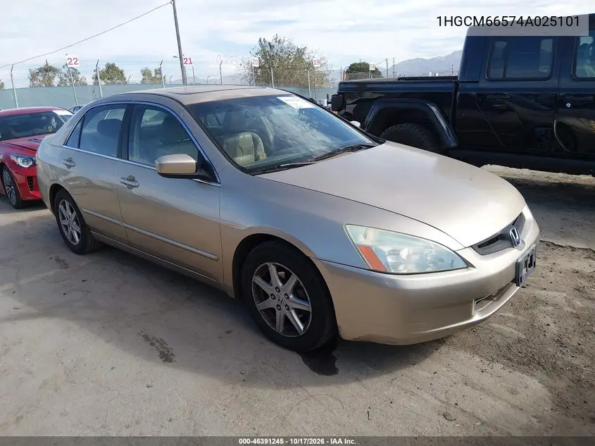 HONDA ACCORD 2004, VIN 1HGCM66574A025101