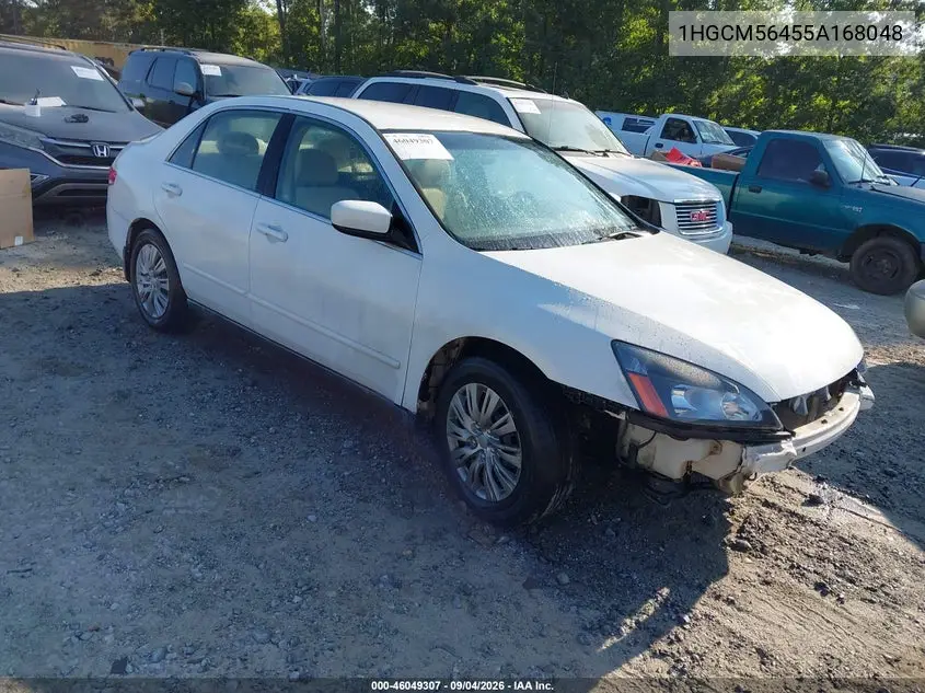 HONDA ACCORD 2005, VIN 1HGCM56455A168048