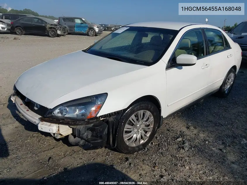 2005 HONDA ACCORD VIN 1HGCM56455A168048 — фото 2