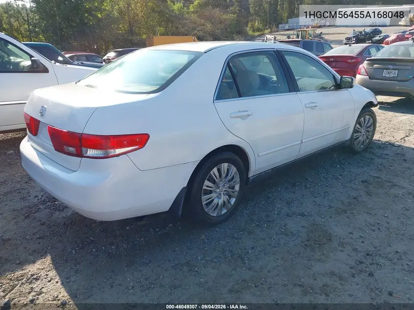 2005 HONDA ACCORD VIN 1HGCM56455A168048 — фото 4