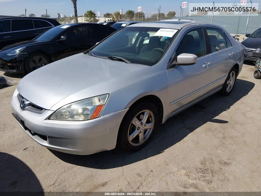 2005 HONDA ACCORD VIN JHMCM56705C005576 — фото 2
