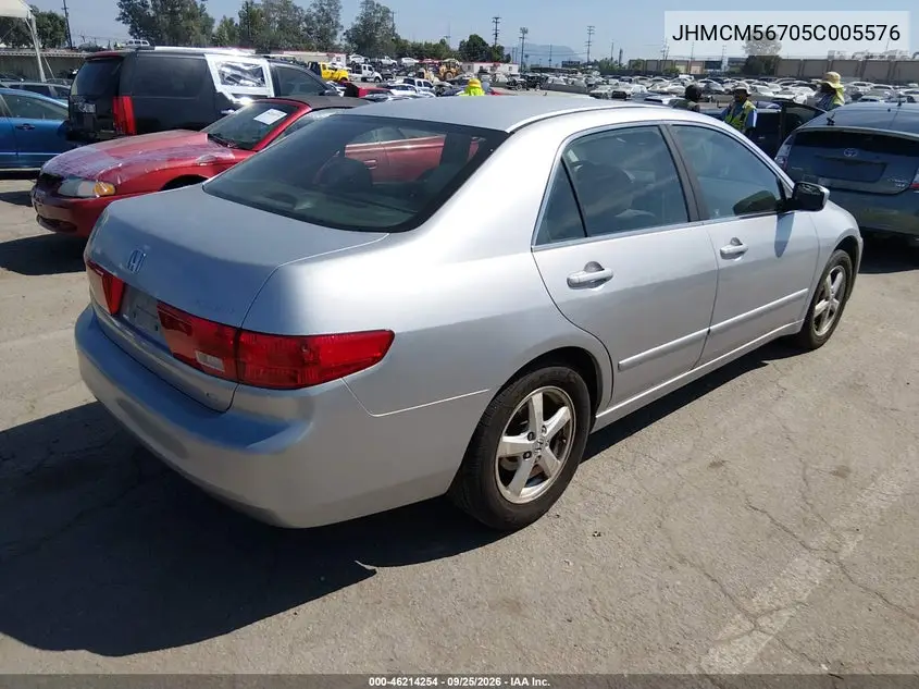 2005 HONDA ACCORD VIN JHMCM56705C005576 — фото 4