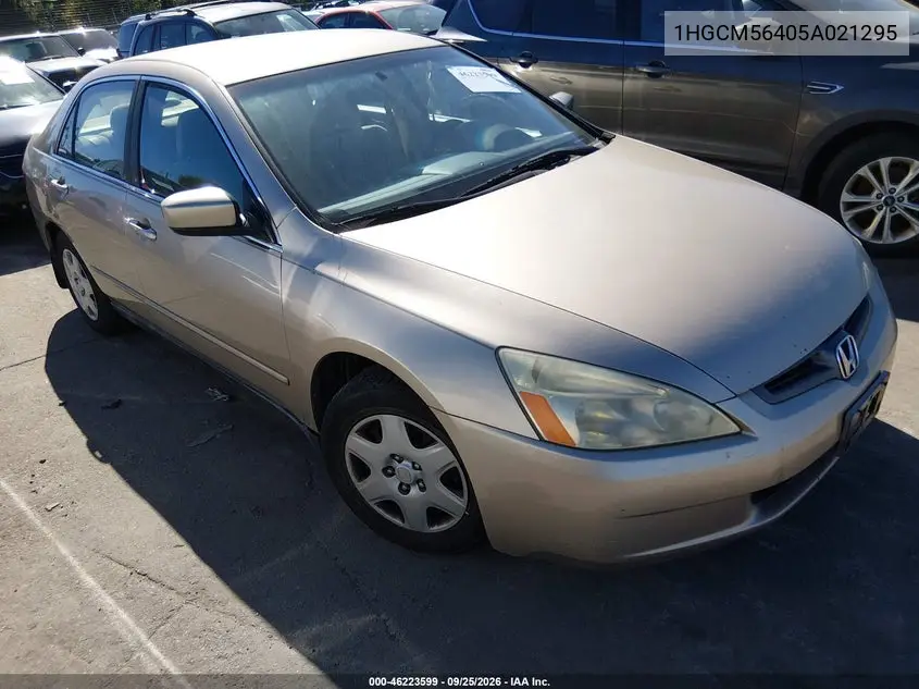 HONDA ACCORD 2005, VIN 1HGCM56405A021295