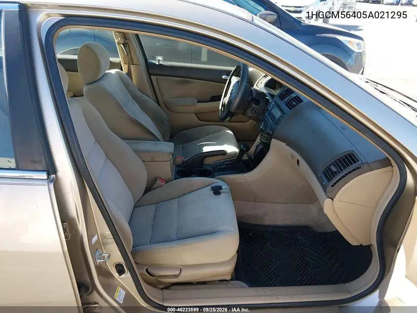 2005 HONDA ACCORD VIN 1HGCM56405A021295 — фото 5