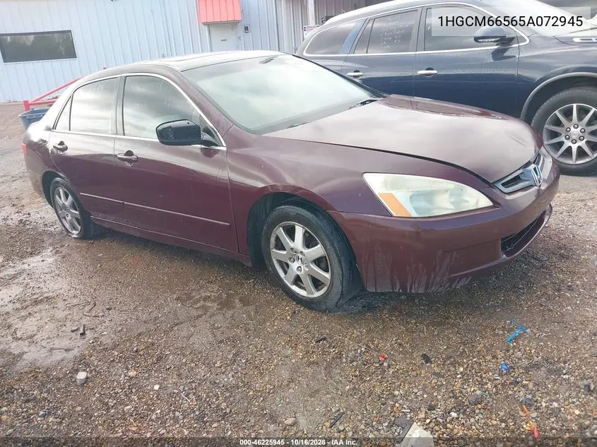 HONDA ACCORD 2005, VIN 1HGCM66565A072945