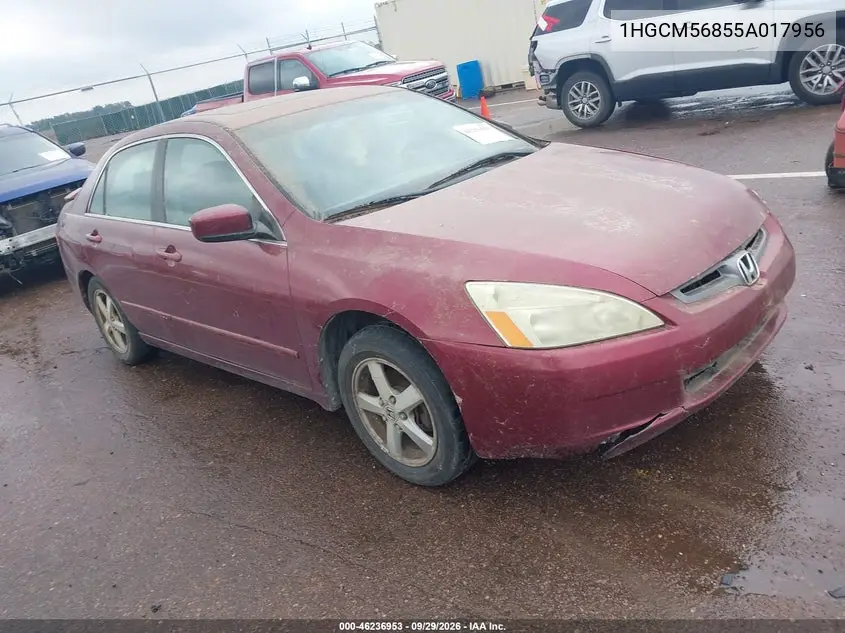 HONDA ACCORD 2005, VIN 1HGCM56855A017956