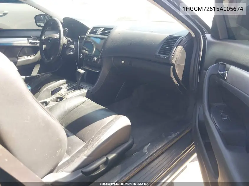 2005 HONDA ACCORD VIN 1HGCM72615A005674 — фото 5