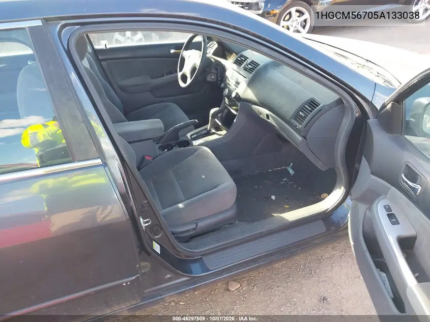 2005 HONDA ACCORD VIN 1HGCM56705A133038 — фото 5