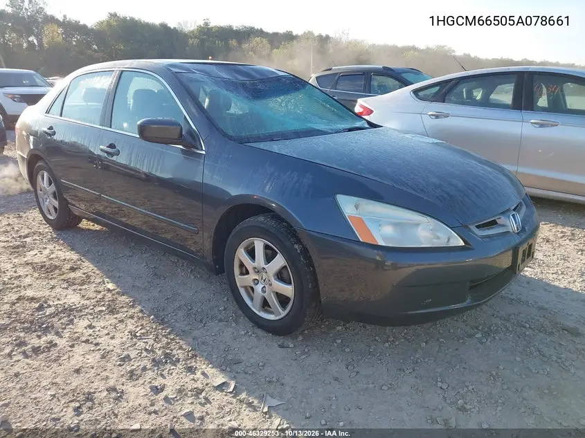 HONDA ACCORD 2005, VIN 1HGCM66505A078661