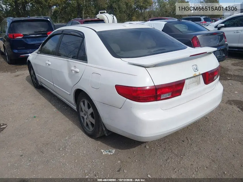 2005 HONDA ACCORD VIN 1HGCM66515A014306 — фото 3