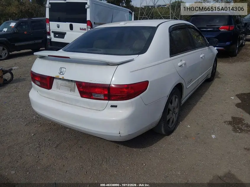 2005 HONDA ACCORD VIN 1HGCM66515A014306 — фото 4