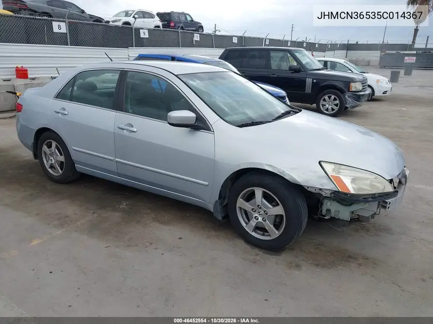 HONDA ACCORD 2005, VIN JHMCN36535C014367