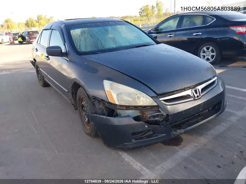 HONDA ACCORD 2006, VIN 1HGCM56806A803889