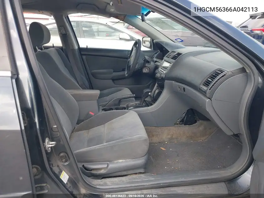 2006 HONDA ACCORD VIN 1HGCM56366A042113 — фото 5