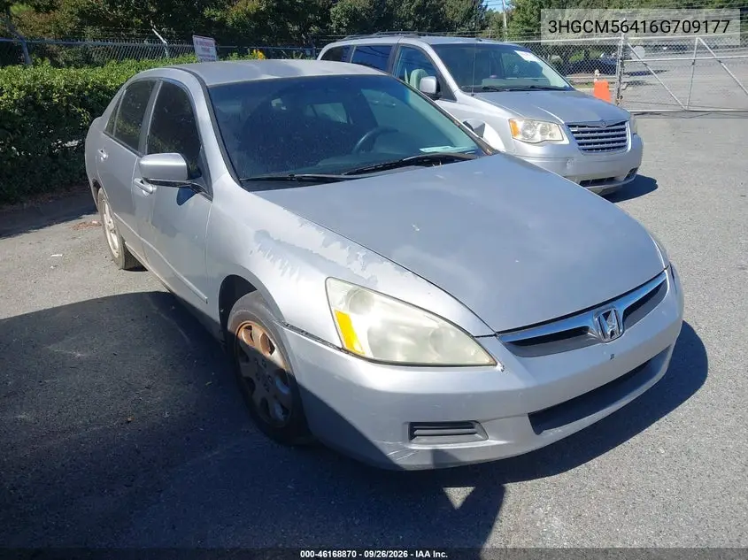 HONDA ACCORD 2006, VIN 3HGCM56416G709177