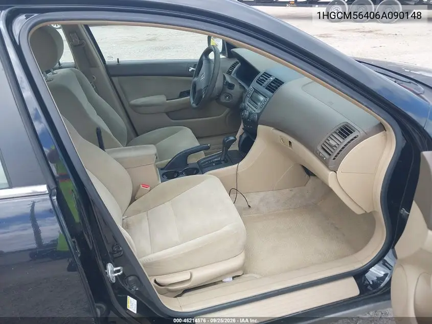 2006 HONDA ACCORD VIN 1HGCM56406A090148 — фото 5