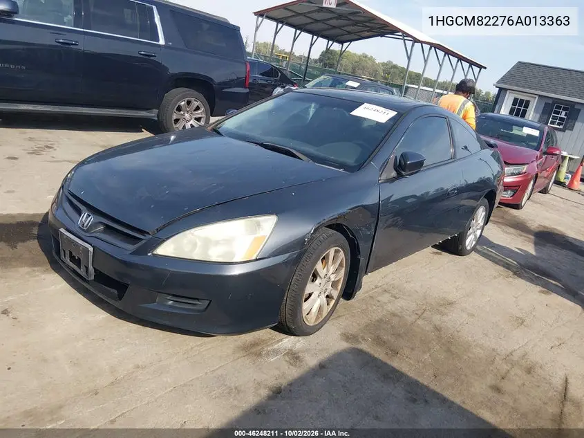 2006 HONDA ACCORD VIN 1HGCM82276A013363 — фото 2