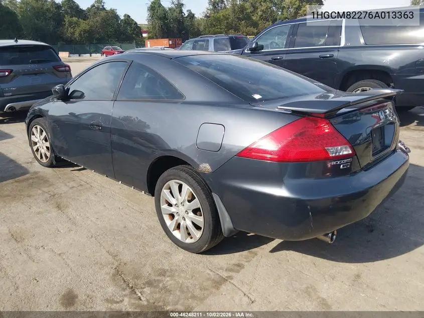 2006 HONDA ACCORD VIN 1HGCM82276A013363 — фото 3