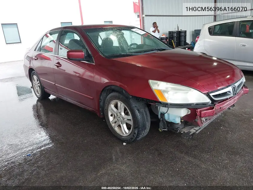 HONDA ACCORD 2006, VIN 1HGCM56396A166070