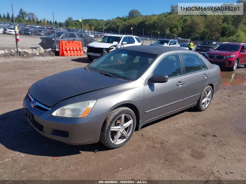2006 HONDA ACCORD VIN 1HGCM665X6A055261 — фото 2