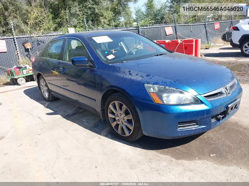 HONDA ACCORD 2006, VIN 1HGCM66546A045020