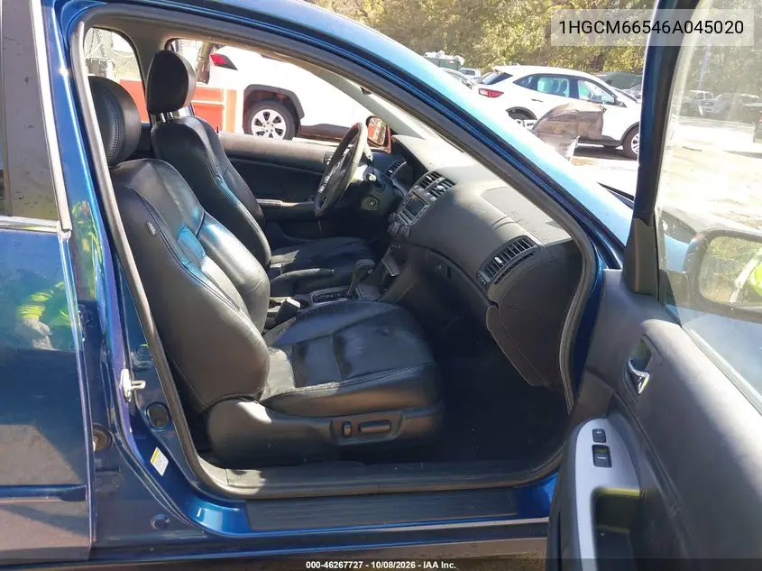 2006 HONDA ACCORD VIN 1HGCM66546A045020 — фото 5
