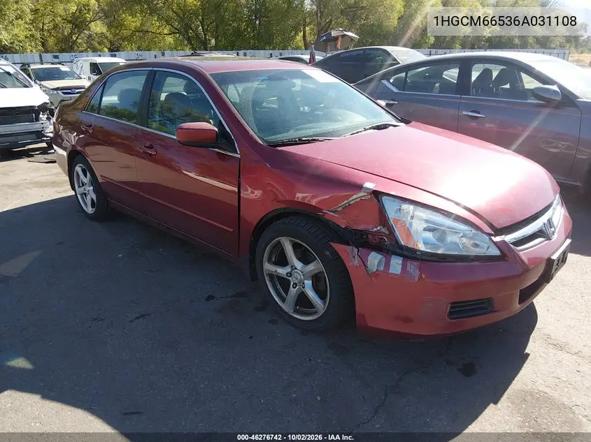 HONDA ACCORD 2006, VIN 1HGCM66536A031108