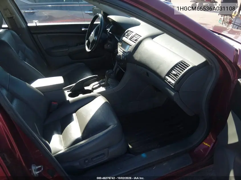 2006 HONDA ACCORD VIN 1HGCM66536A031108 — фото 5