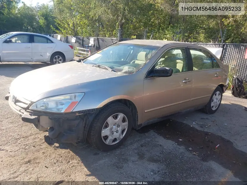 2006 HONDA ACCORD VIN 1HGCM56456A095233 — фото 2