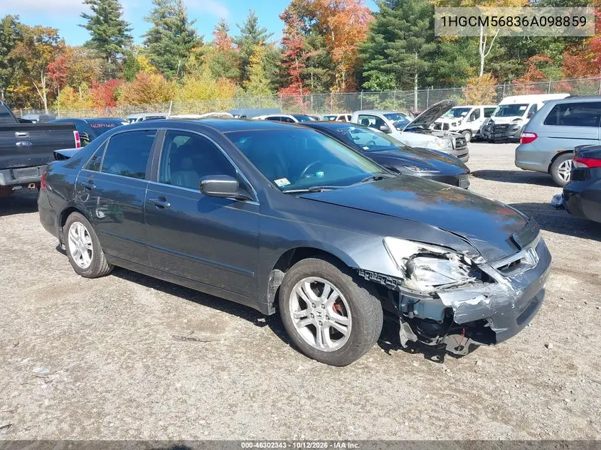 HONDA ACCORD 2006, VIN 1HGCM56836A098859