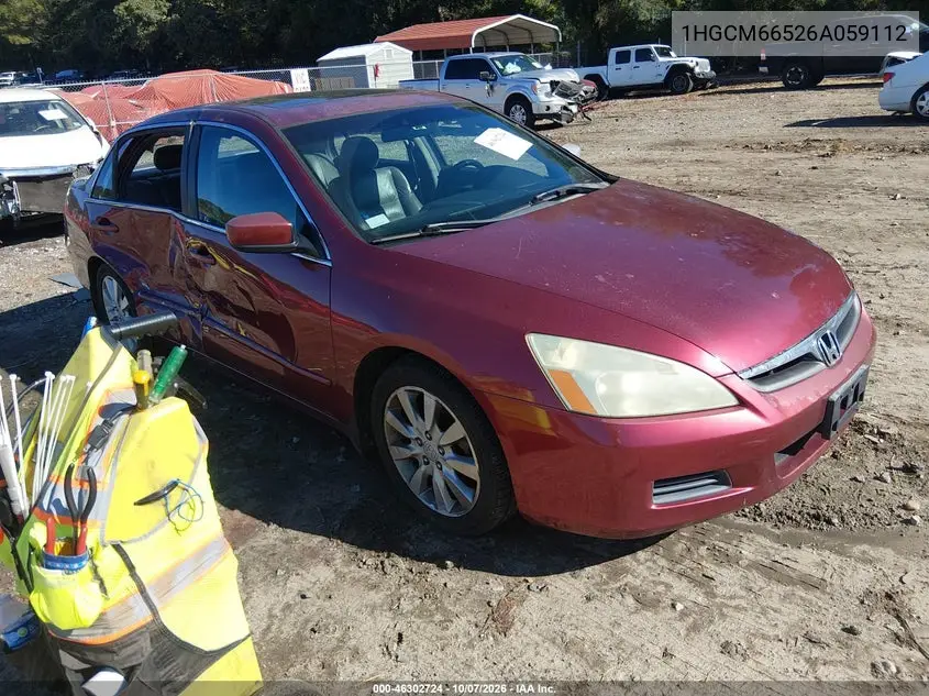 HONDA ACCORD 2006, VIN 1HGCM66526A059112