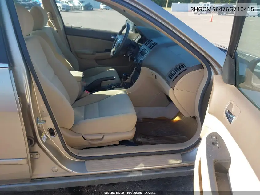 2006 HONDA ACCORD VIN 3HGCM56476G710415 — фото 5