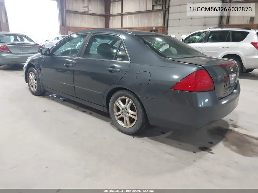 2006 HONDA ACCORD VIN 1HGCM56326A032873 — фото 3