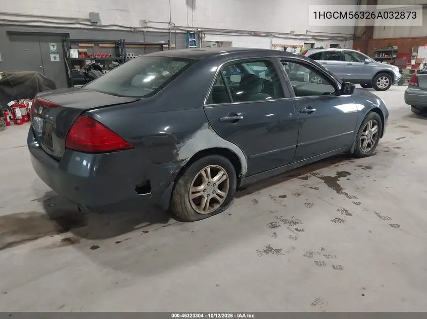 2006 HONDA ACCORD VIN 1HGCM56326A032873 — фото 4