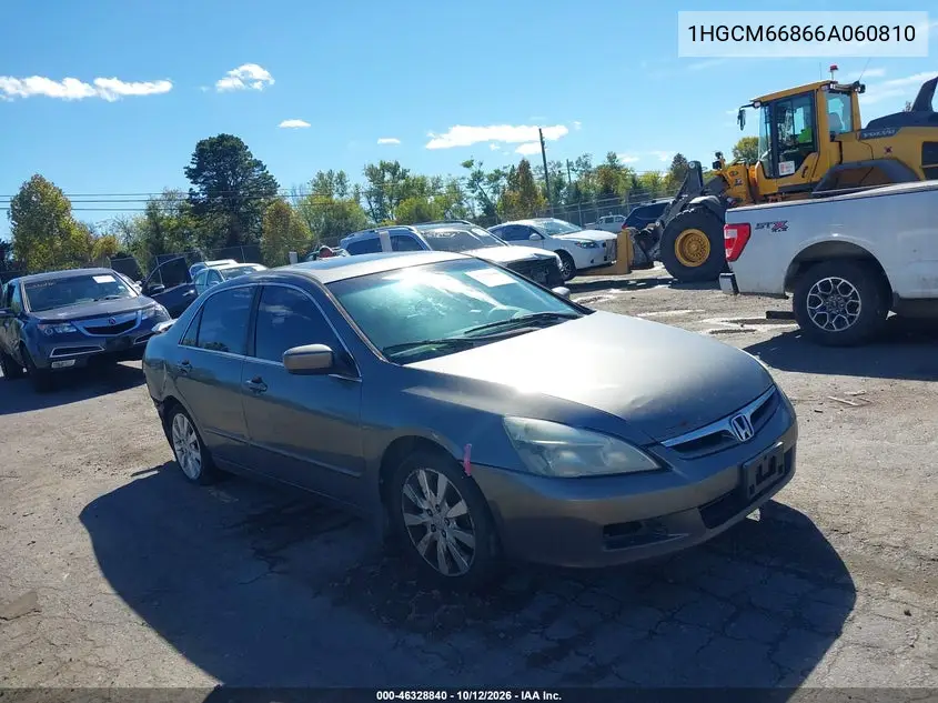 HONDA ACCORD 2006, VIN 1HGCM66866A060810
