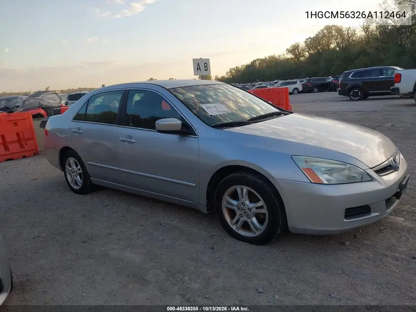 HONDA ACCORD 2006, VIN 1HGCM56326A112464