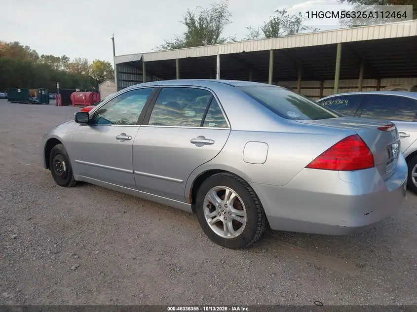 2006 HONDA ACCORD VIN 1HGCM56326A112464 — фото 3