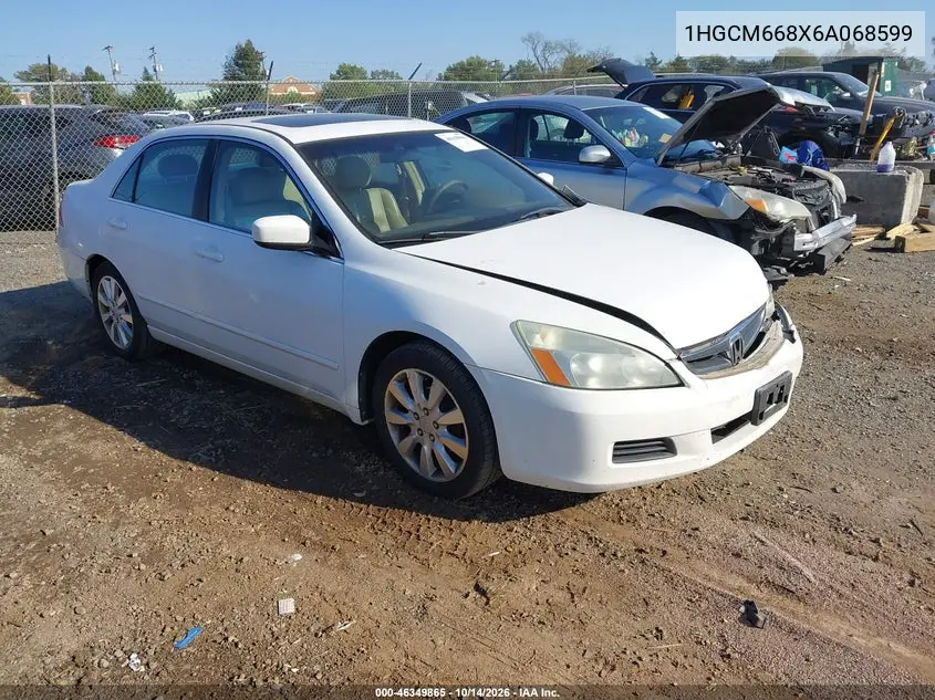 HONDA ACCORD 2006, VIN 1HGCM668X6A068599