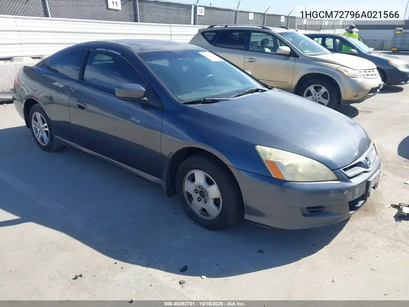 HONDA ACCORD 2006, VIN 1HGCM72796A021566