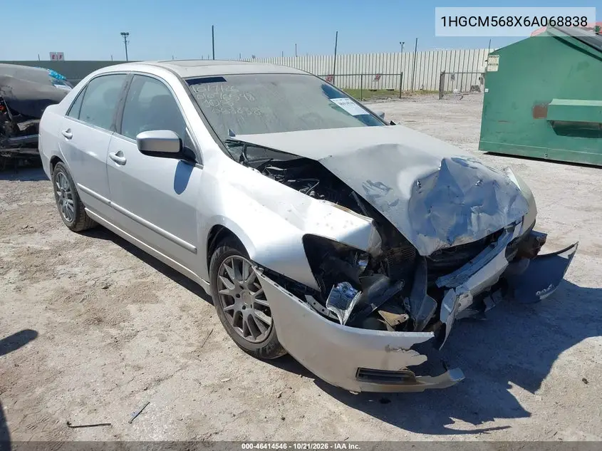HONDA ACCORD 2006, VIN 1HGCM568X6A068838