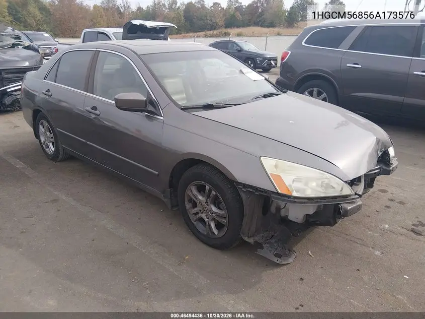 HONDA ACCORD 2006, VIN 1HGCM56856A173576