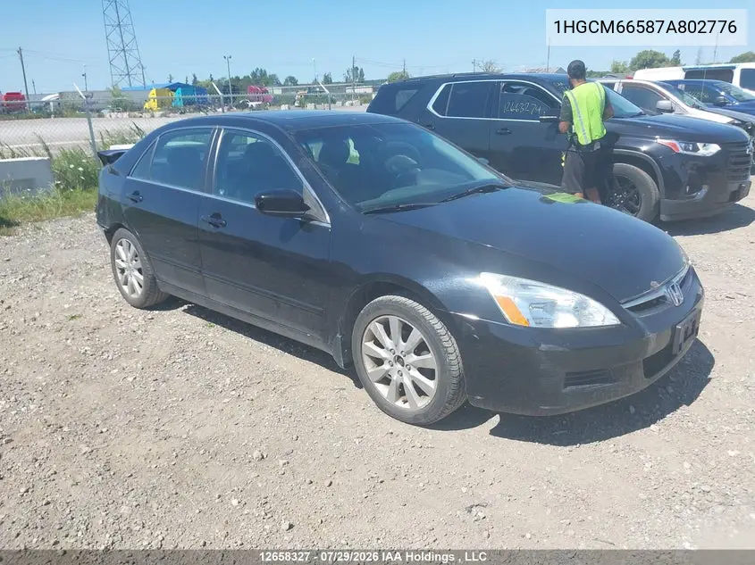 HONDA ACCORD 2007, VIN 1HGCM66587A802776