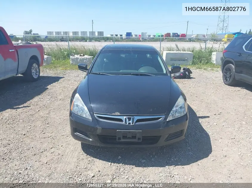 2007 HONDA ACCORD VIN 1HGCM66587A802776 — фото 12