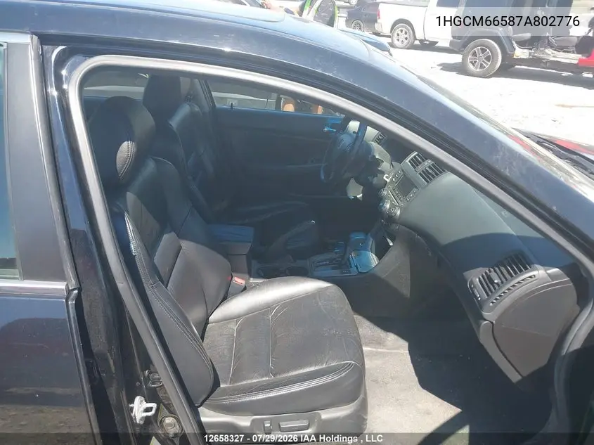 2007 HONDA ACCORD VIN 1HGCM66587A802776 — фото 5
